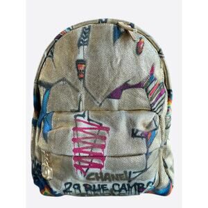 Chanel Gold Graffiti Print Backpack